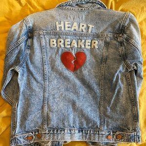 Lucky Brand lucky legend embroidered denim jacket